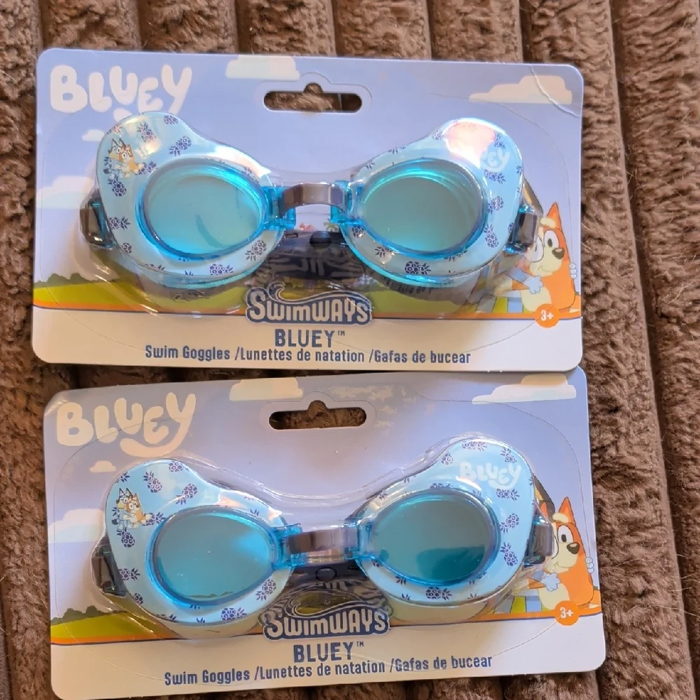 Bluey Kids Swim Goggles - Light Blue